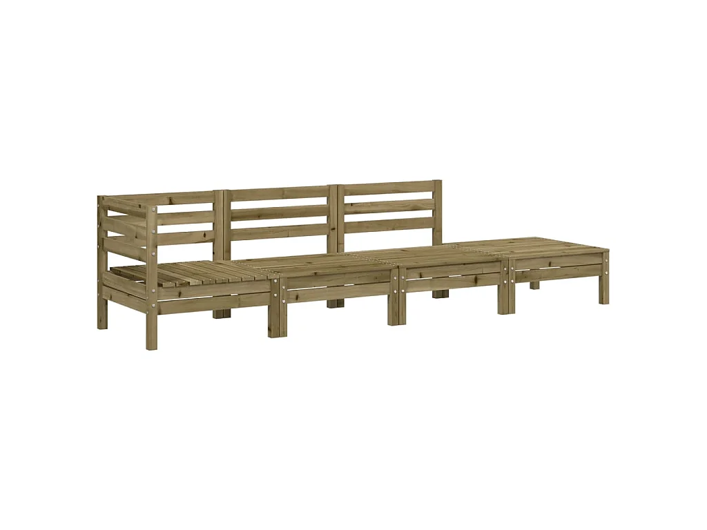Gartensofa 4-Sitzer Kiefernholz Imprägniert