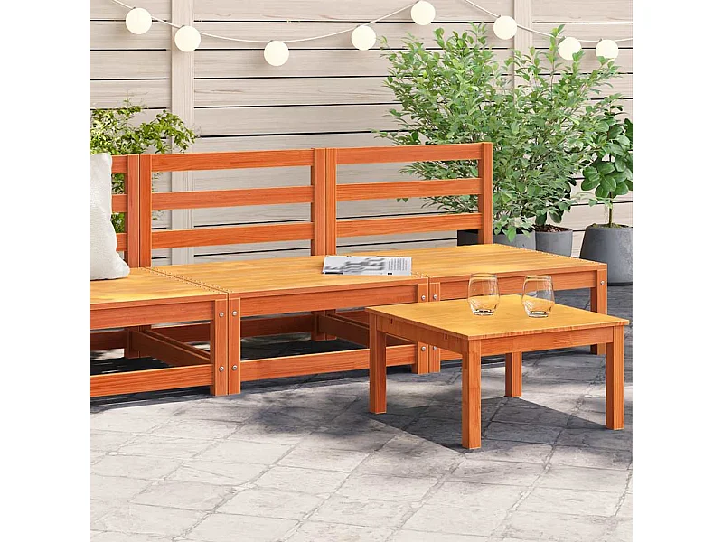 Canapés de jardin sans accoudoirs 2 pcs bois de pin massif