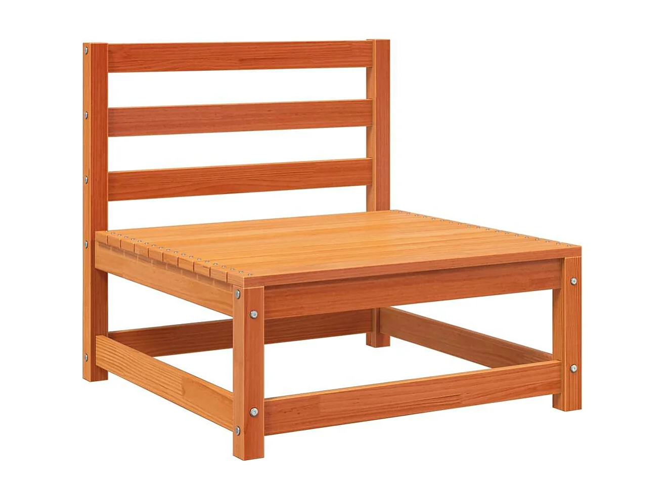 Canapés de jardin sans accoudoirs 2 pcs bois de pin massif