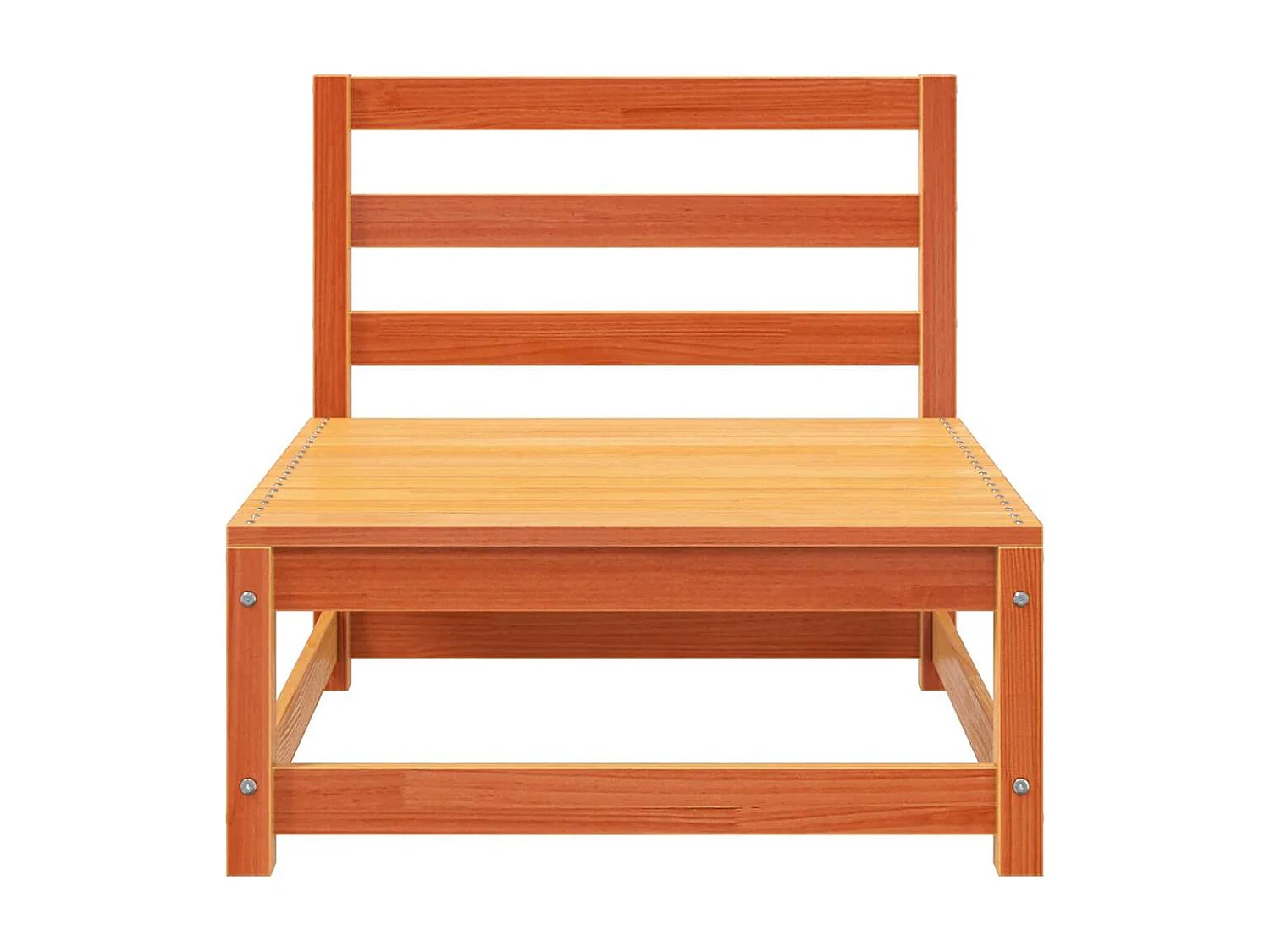 Canapés de jardin sans accoudoirs 2 pcs bois de pin massif