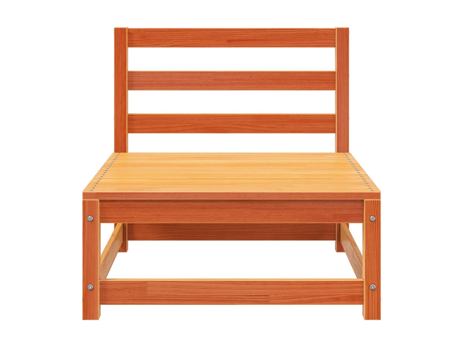 Canapés de jardin sans accoudoirs 2 pcs bois de pin massif