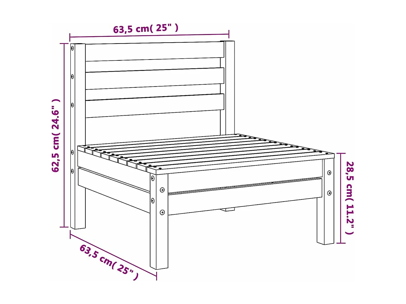 Sofás s/ apoios braços p/ jardim 2pcs pinho maciço castanho-mel