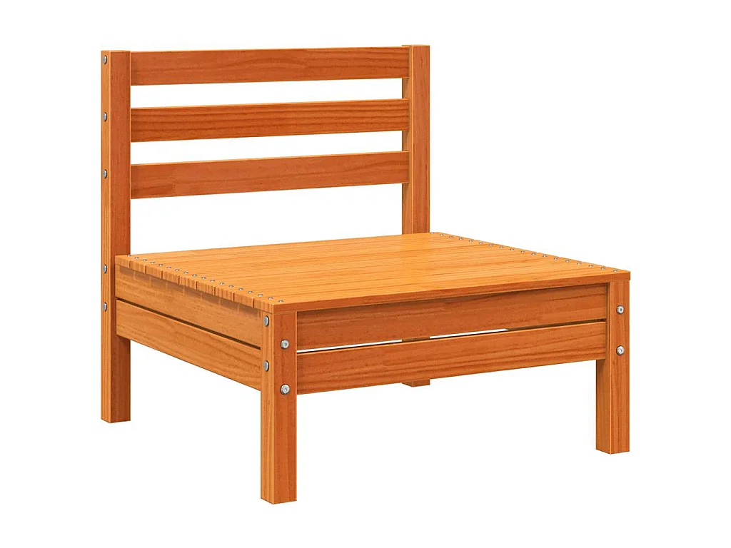 Gartensofas ohne Armlehnen 2 Stk. Wachsbraun Massivholz Kiefer