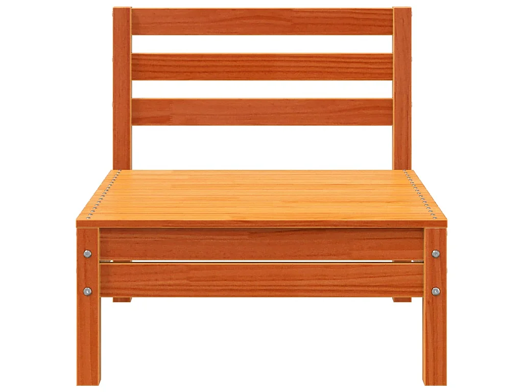 Gartensofas ohne Armlehnen 2 Stk. Wachsbraun Massivholz Kiefer