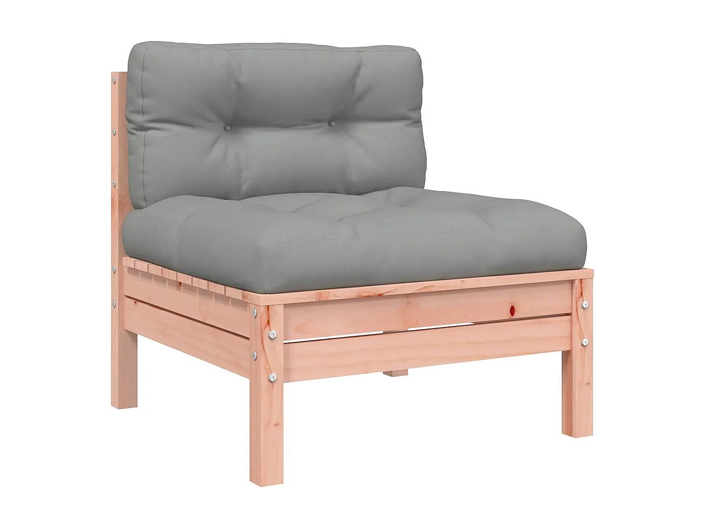 Canapé de jardin sans accoudoirs coussins bois massif douglas