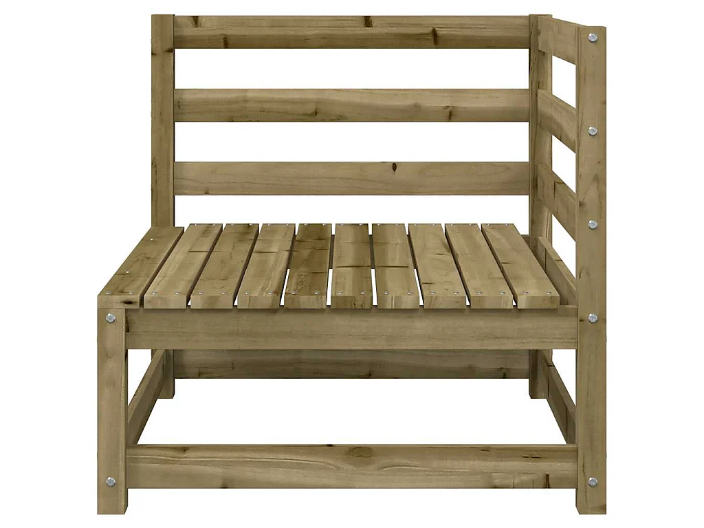 Sofás esquineros jardín 2 uds madera pino impregnada 70x70x67cm