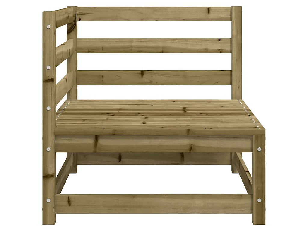 Sofás esquineros jardín 2 uds madera pino impregnada 70x70x67cm