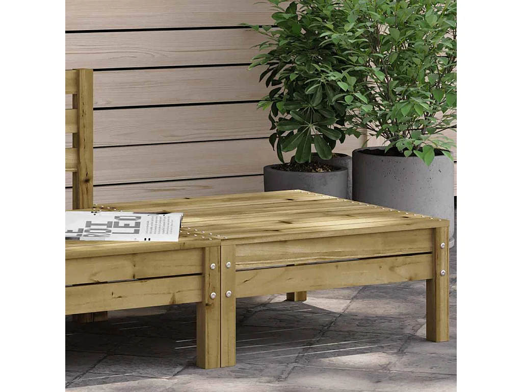 Repose-pied de jardin bois de pin imprégné