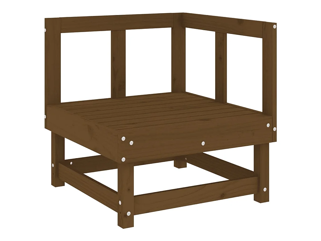 Garten-Ecksofa Honigbraun Massivholz Kiefer