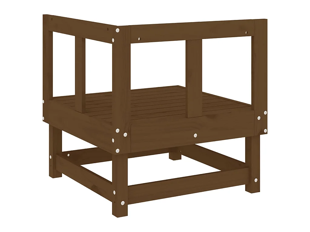 Garten-Ecksofa Honigbraun Massivholz Kiefer