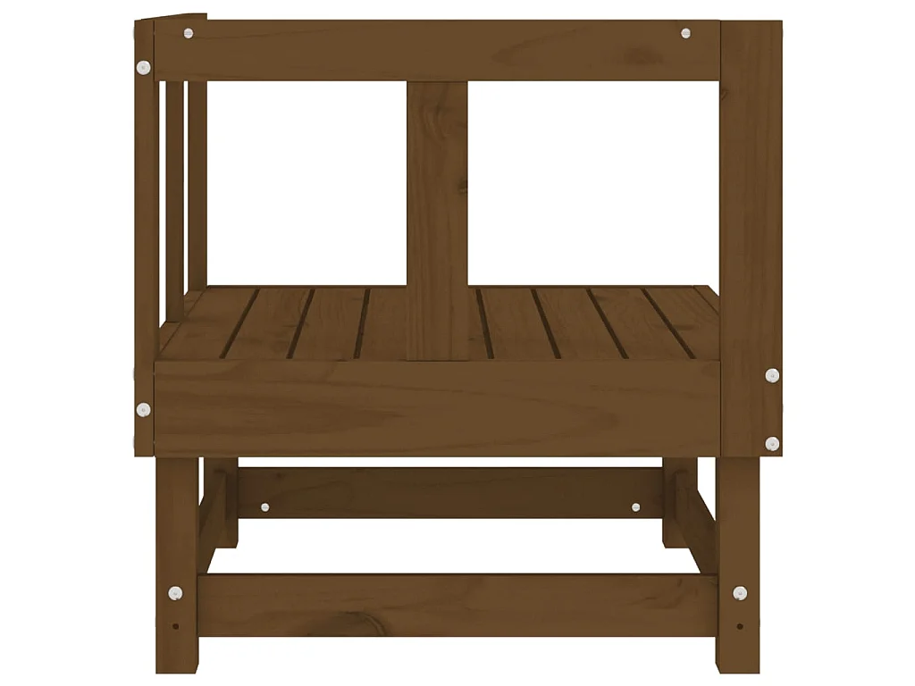 Garten-Ecksofa Honigbraun Massivholz Kiefer