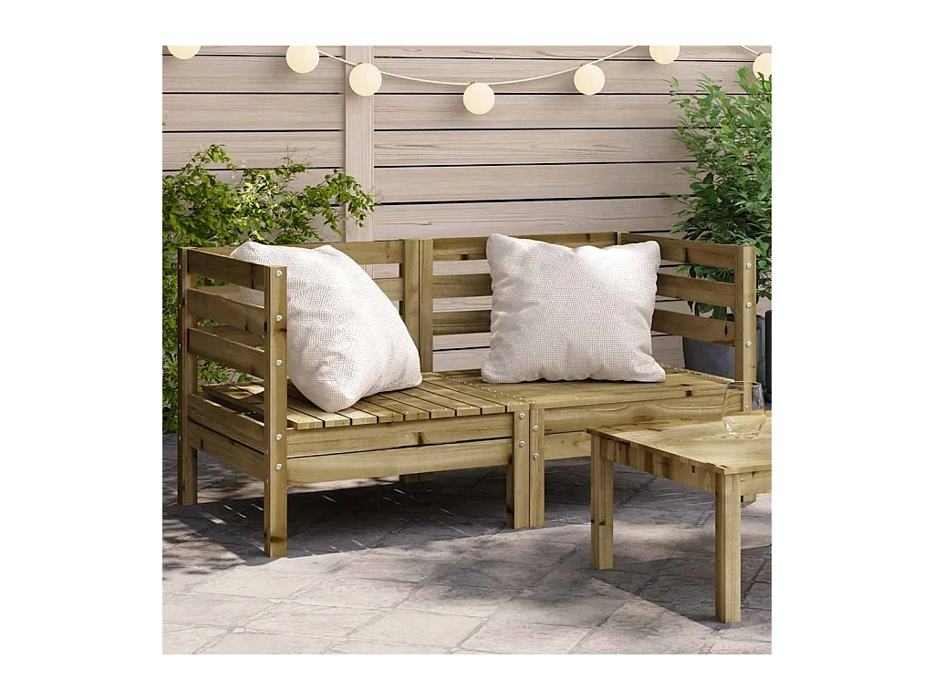 Garten-Ecksofas 2 Stk. Kiefernholz Imprägniert