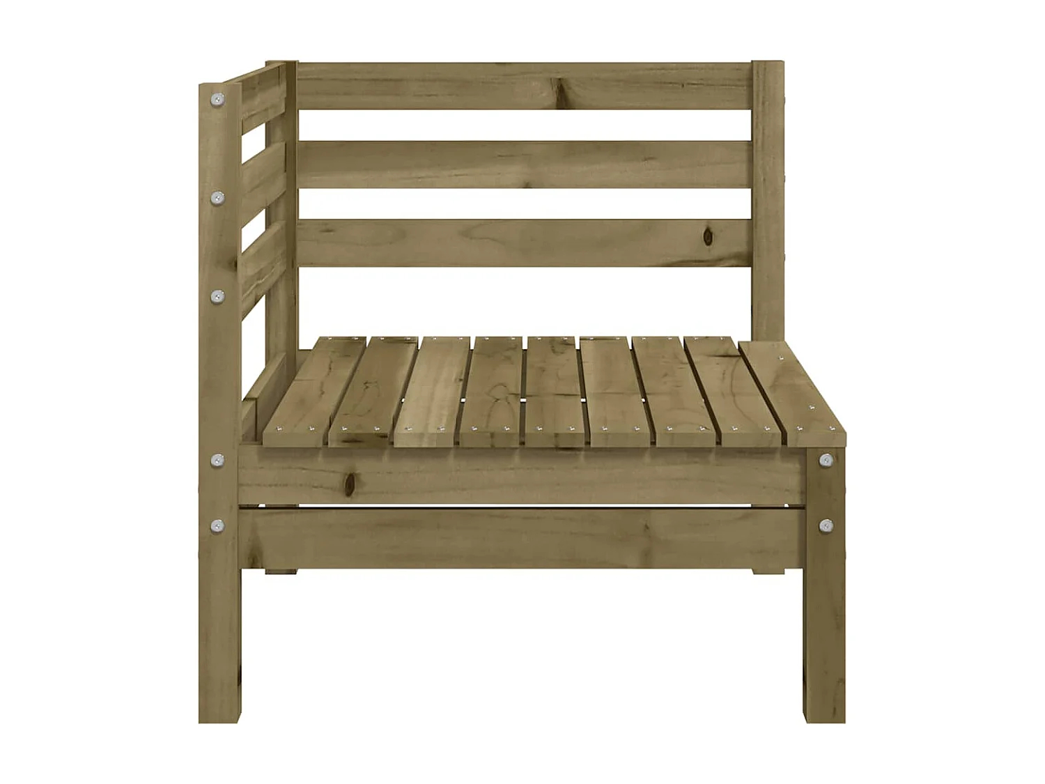 Divani Angolari da Giardino 2pz in Legno di Pino Impregnato