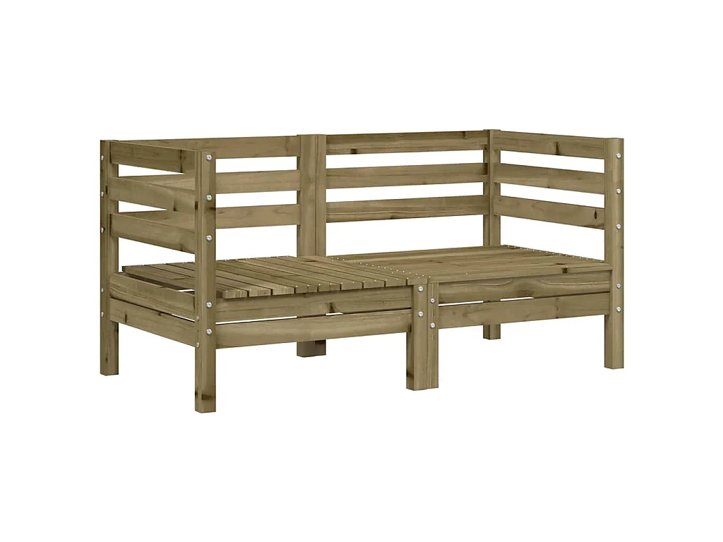 Canapés d'angle de jardin 2 pcs bois de pin imprégné