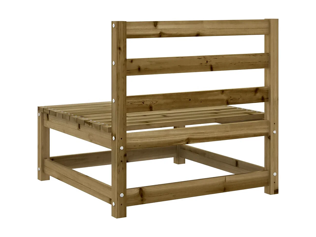 Canapé de jardin sans accoudoirs 70x70x67 cm bois pin imprégné