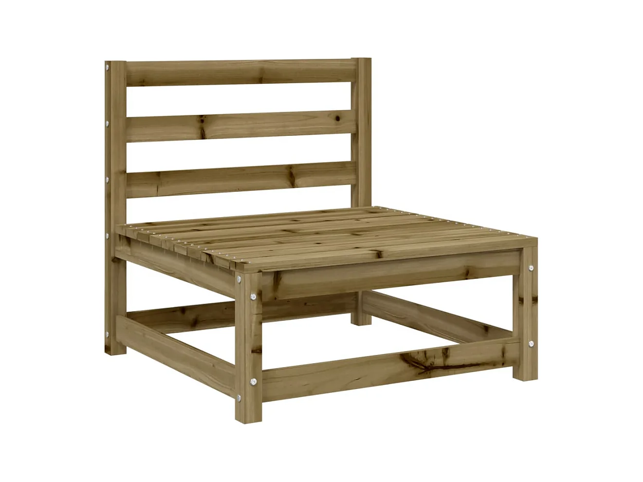 Gartensofa ohne Armlehnen 70x70x67 cm Kiefernholz Imprägniert