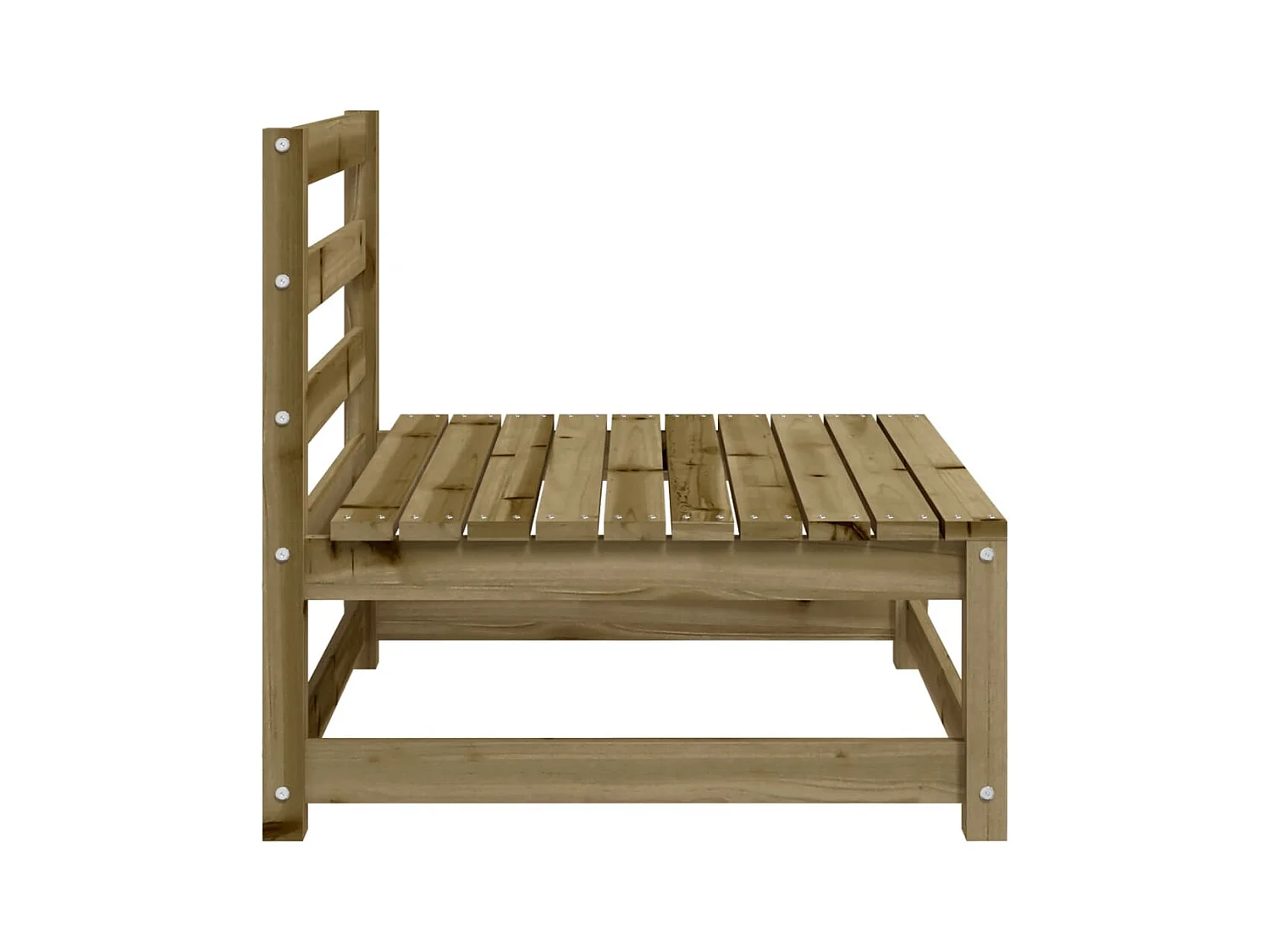 Gartensofa ohne Armlehnen 70x70x67 cm Kiefernholz Imprägniert