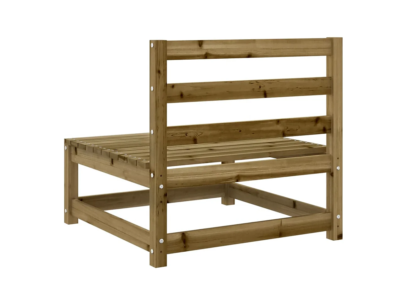 Gartensofa ohne Armlehnen 70x70x67 cm Kiefernholz Imprägniert
