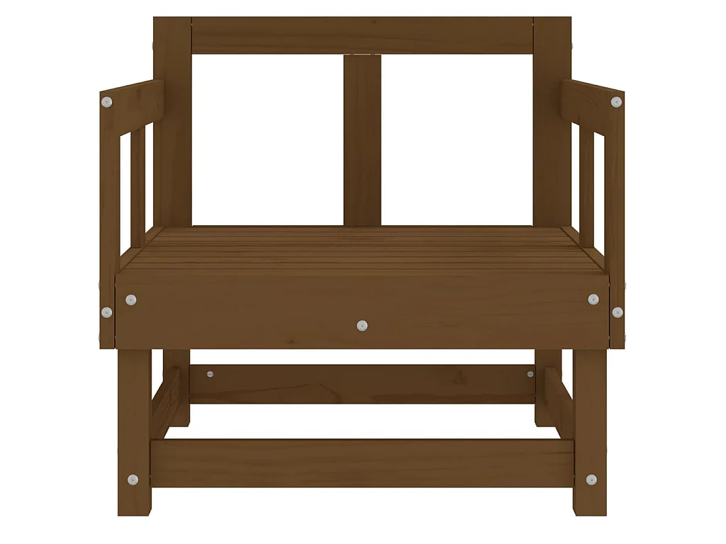 Sillones de jardín 2 unidades madera maciza pino marrón miel