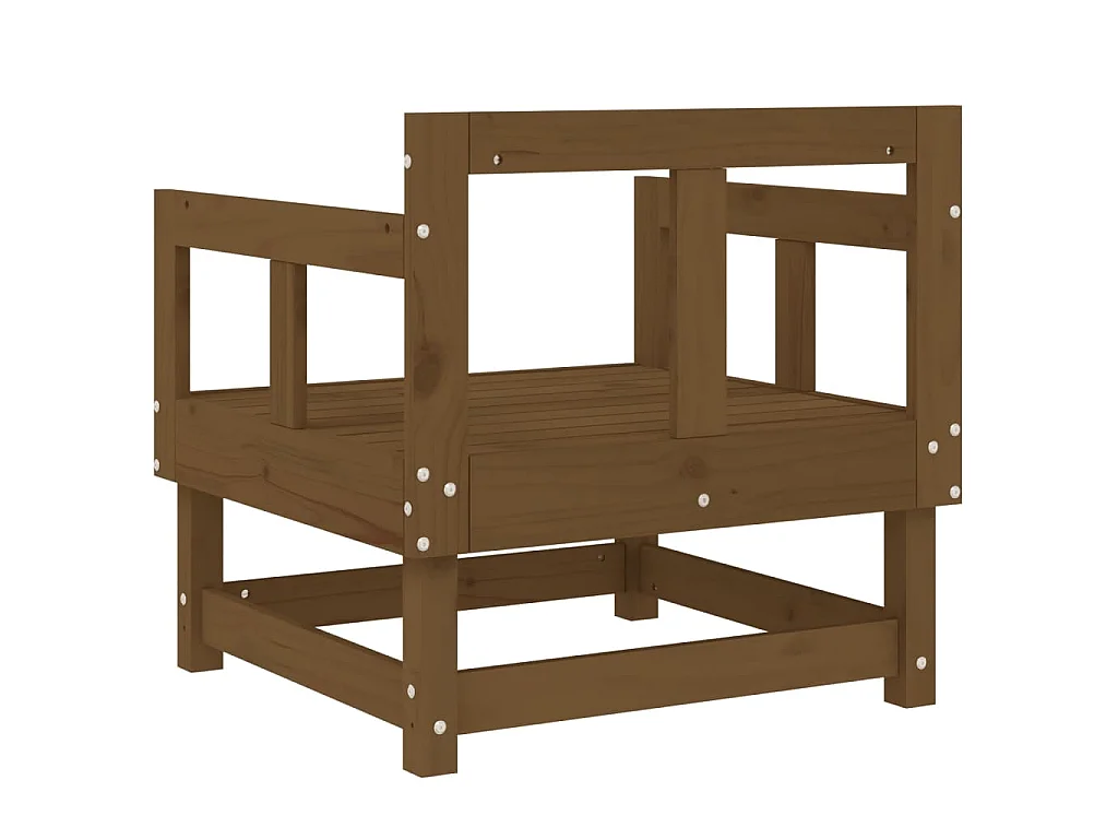 Sillones de jardín 2 unidades madera maciza pino marrón miel