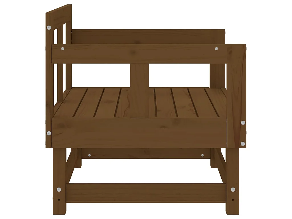 Sillones de jardín 2 unidades madera maciza pino marrón miel