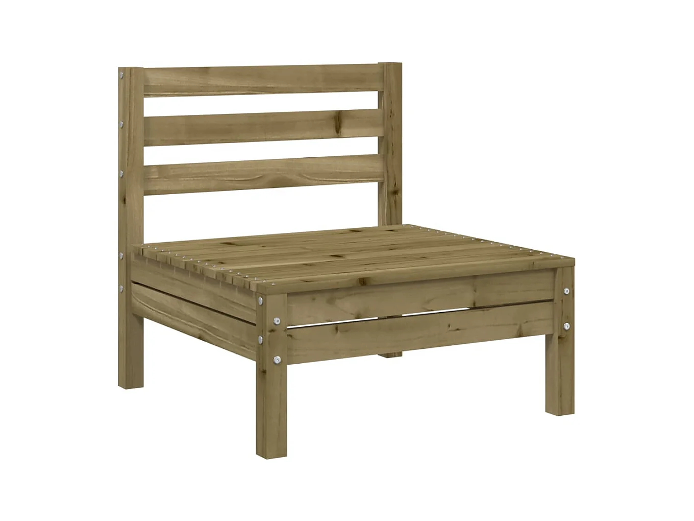 Canapé de jardin sans accoudoirs bois pin imprégné