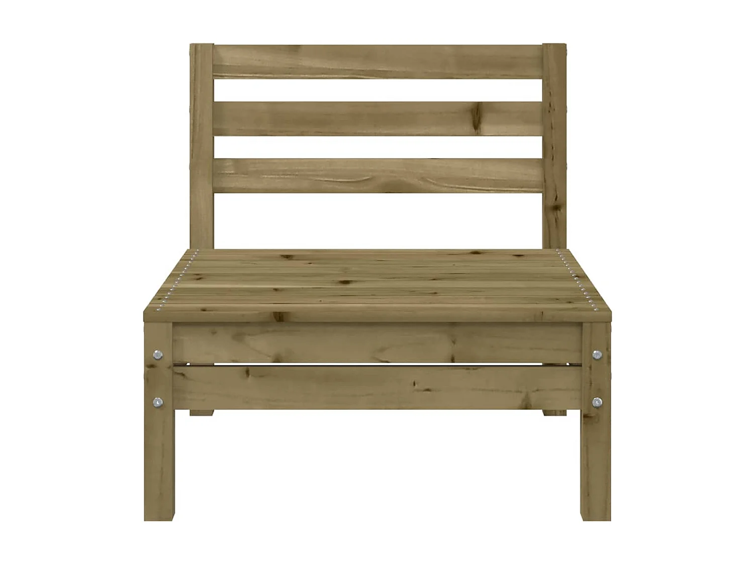 Canapé de jardin sans accoudoirs bois pin imprégné