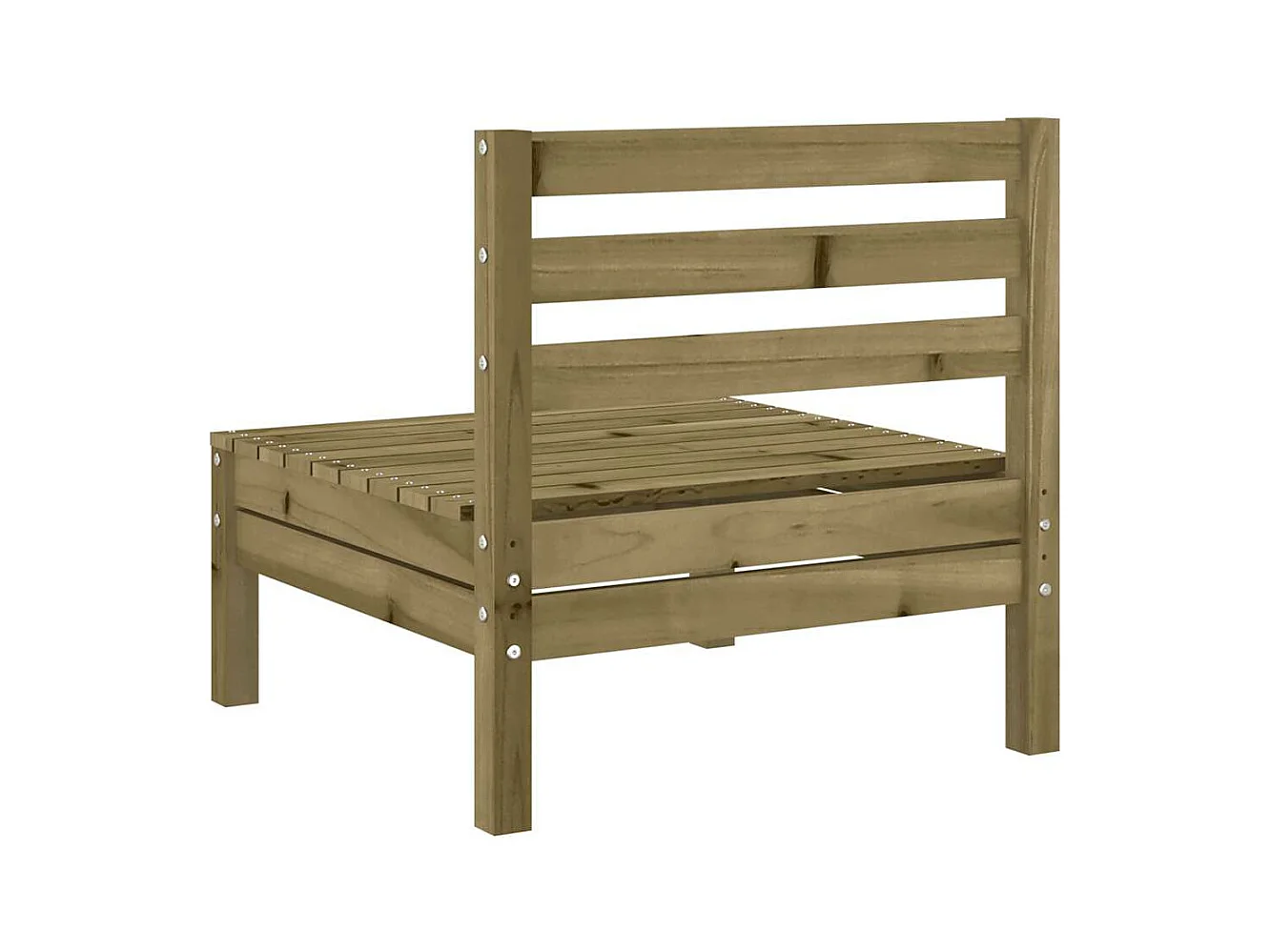 Canapé de jardin sans accoudoirs bois pin imprégné