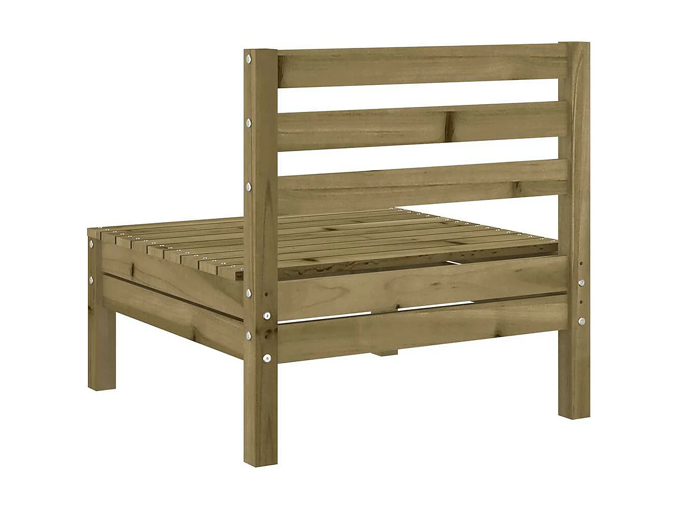 Canapé de jardin sans accoudoirs bois pin imprégné