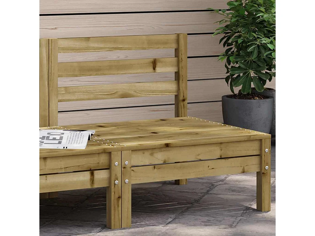 Gartensofa ohne Armlehnen Kiefernholz Imprägniert