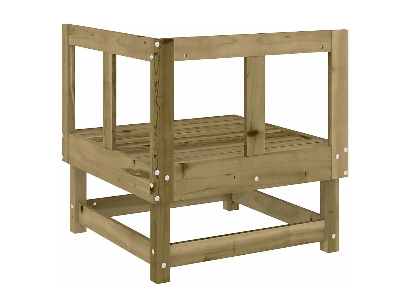 Canapé d'angle de jardin bois de pin imprégné
