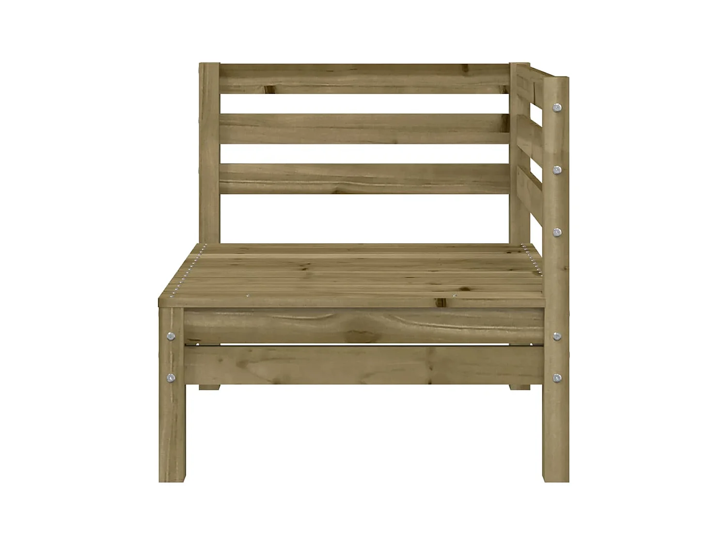 Gartensofa 2-Sitzer mit Hocker Kiefernholz Imprägniert