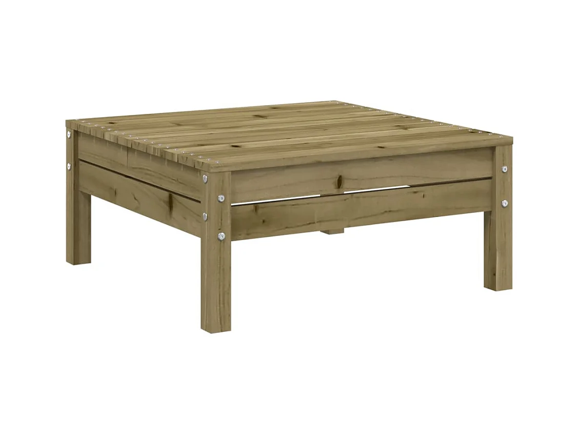 Gartensofa 2-Sitzer mit Hocker Kiefernholz Imprägniert