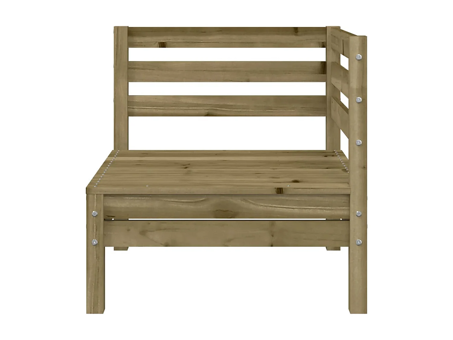 Gartensofa 2-Sitzer mit Hocker Kiefernholz Imprägniert