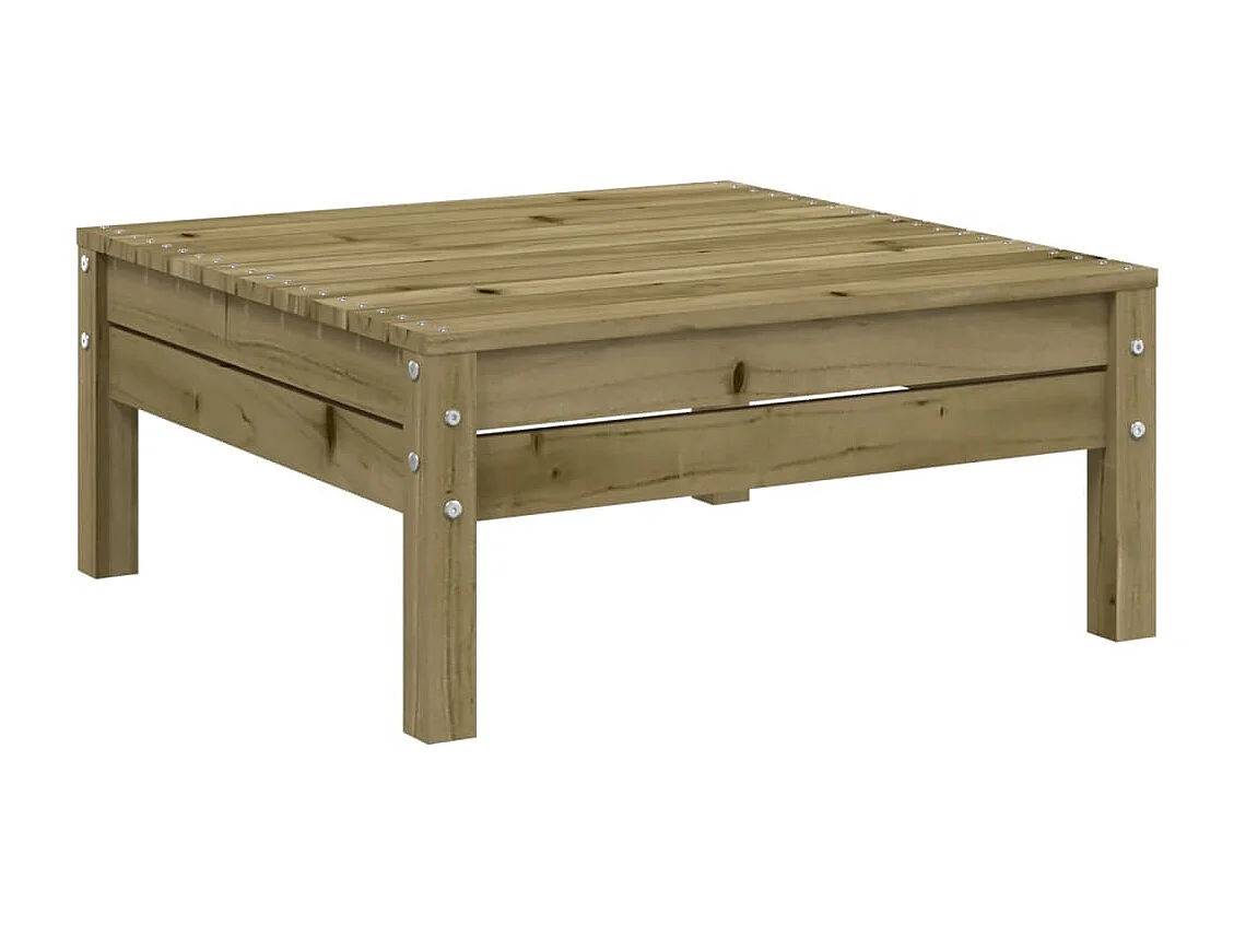 Gartensofa 2-Sitzer mit Hocker Kiefernholz Imprägniert