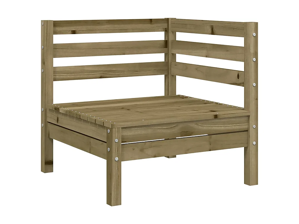 Tuinbank 2-zits met voetenbank geïmpregneerd hout