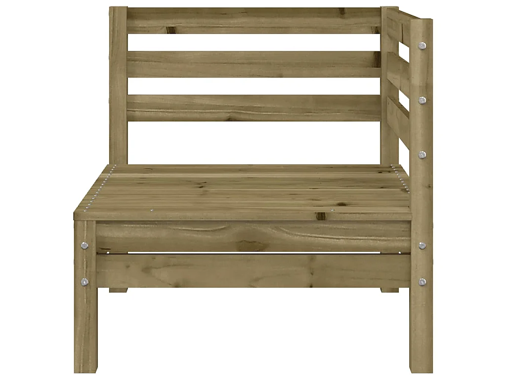 Tuinbank 2-zits met voetenbank geïmpregneerd hout
