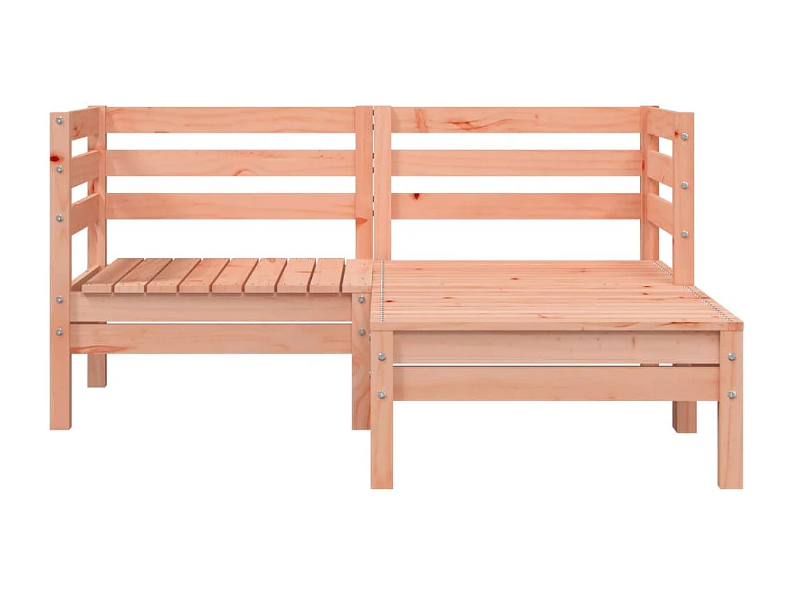 Canapé de jardin 2 places avec repose-pied bois massif douglas