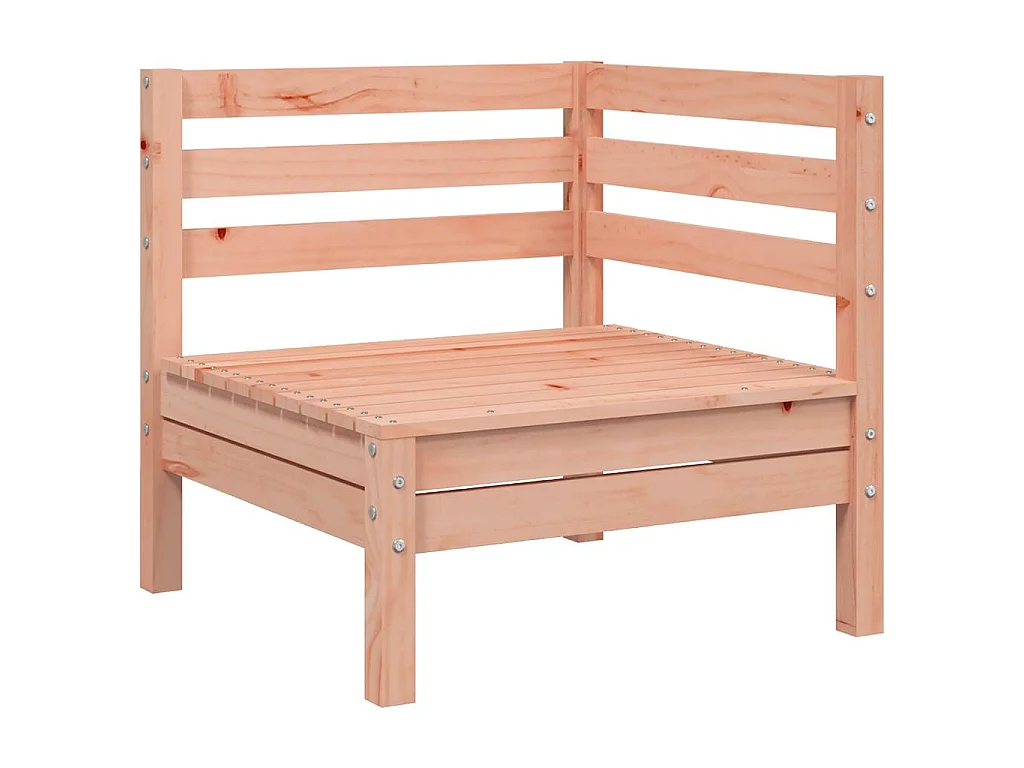 Canapé de jardin 2 places avec repose-pied bois massif douglas