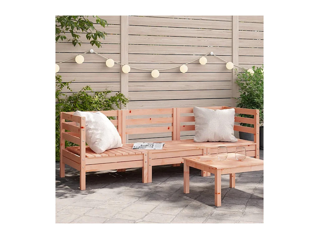 Gartensofa 3-Sitzer Massivholz Douglasie