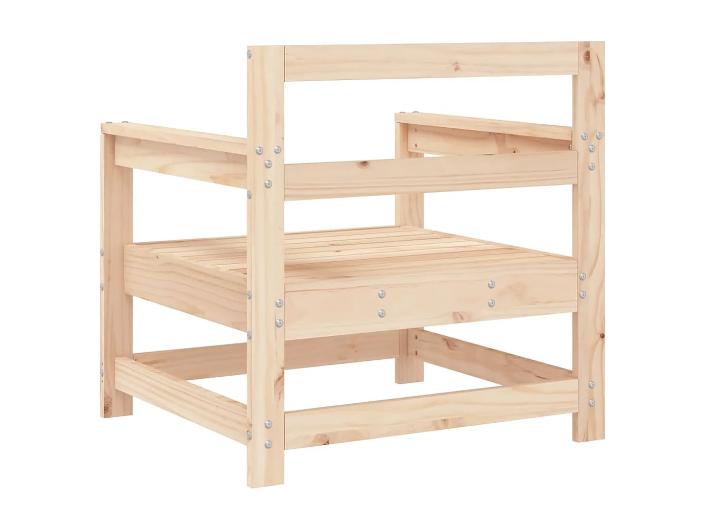 Sedie da Giardino 2pz in Legno Massello Pino