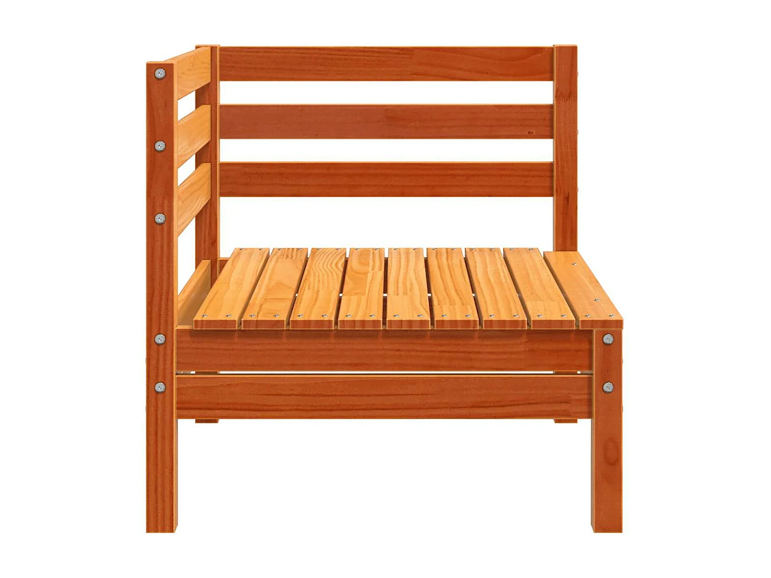 Garten-Ecksofa Wachsbraun Massivholz Kiefer