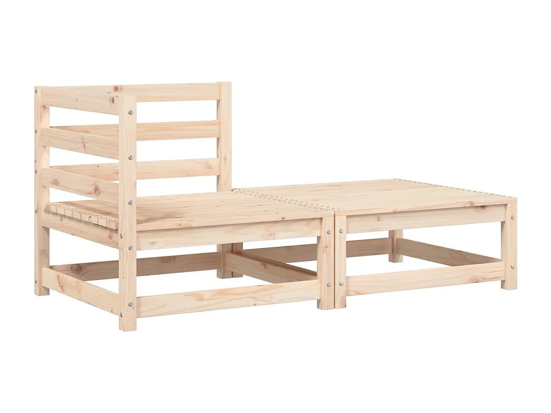 Garten-Ecksofa mit Kissen und Hocker