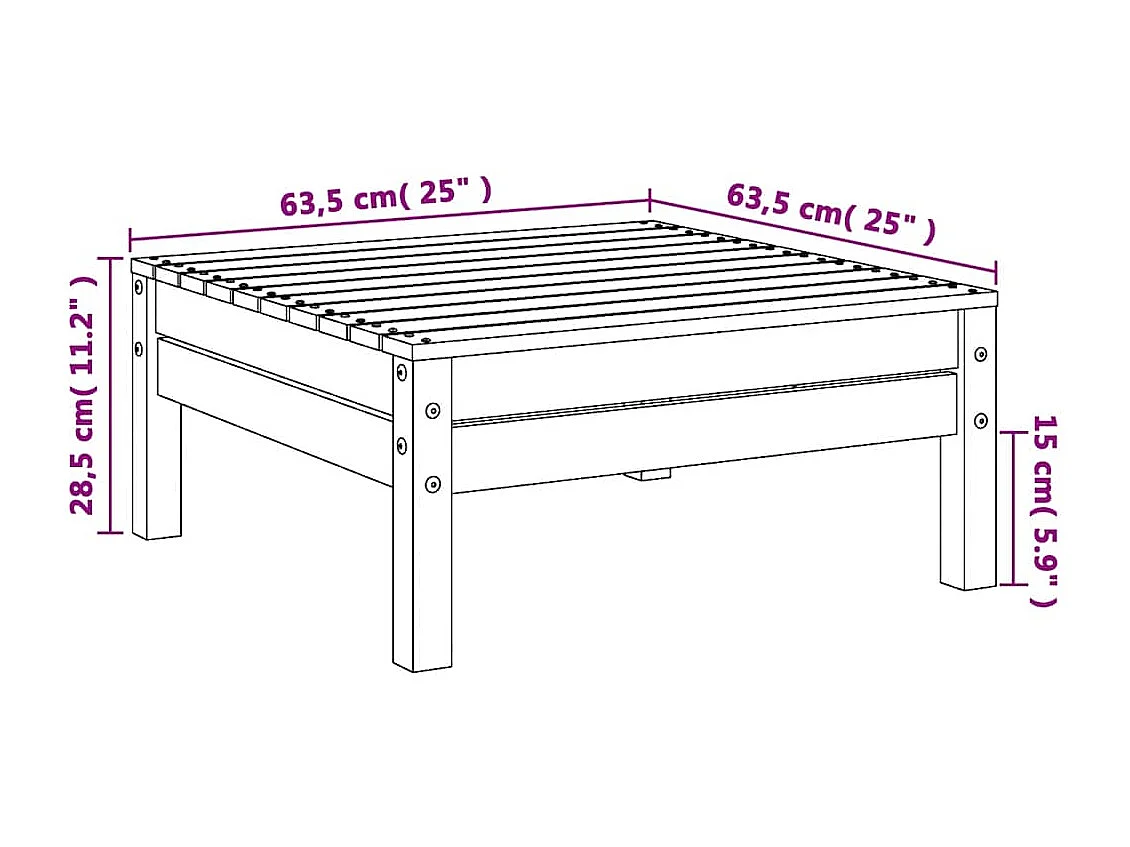 Gartenhocker Massivholz Douglasie
