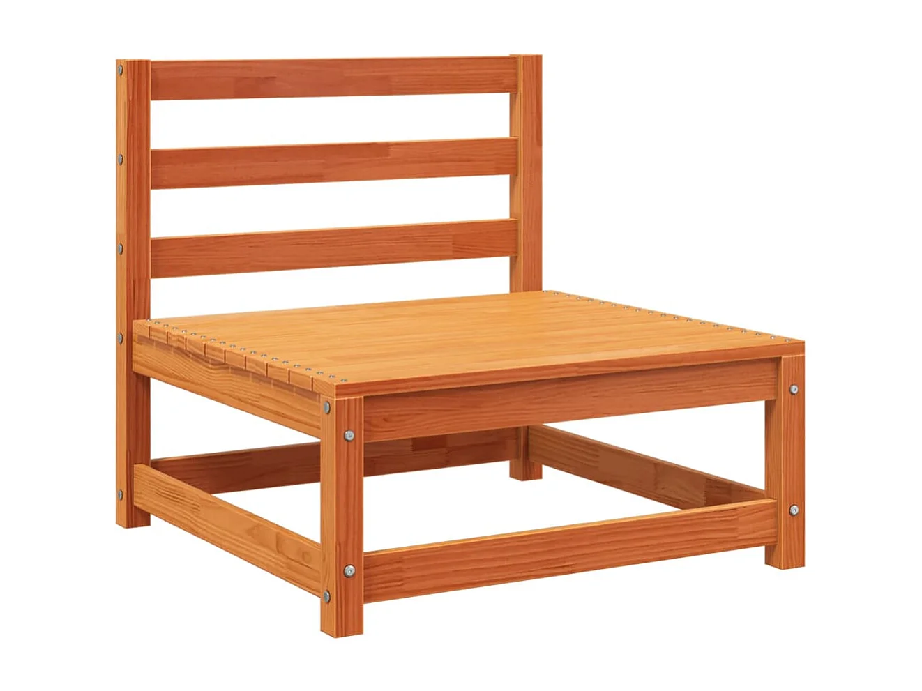 Canapé de jardin sans accoudoirs repose-pieds bois pin massif