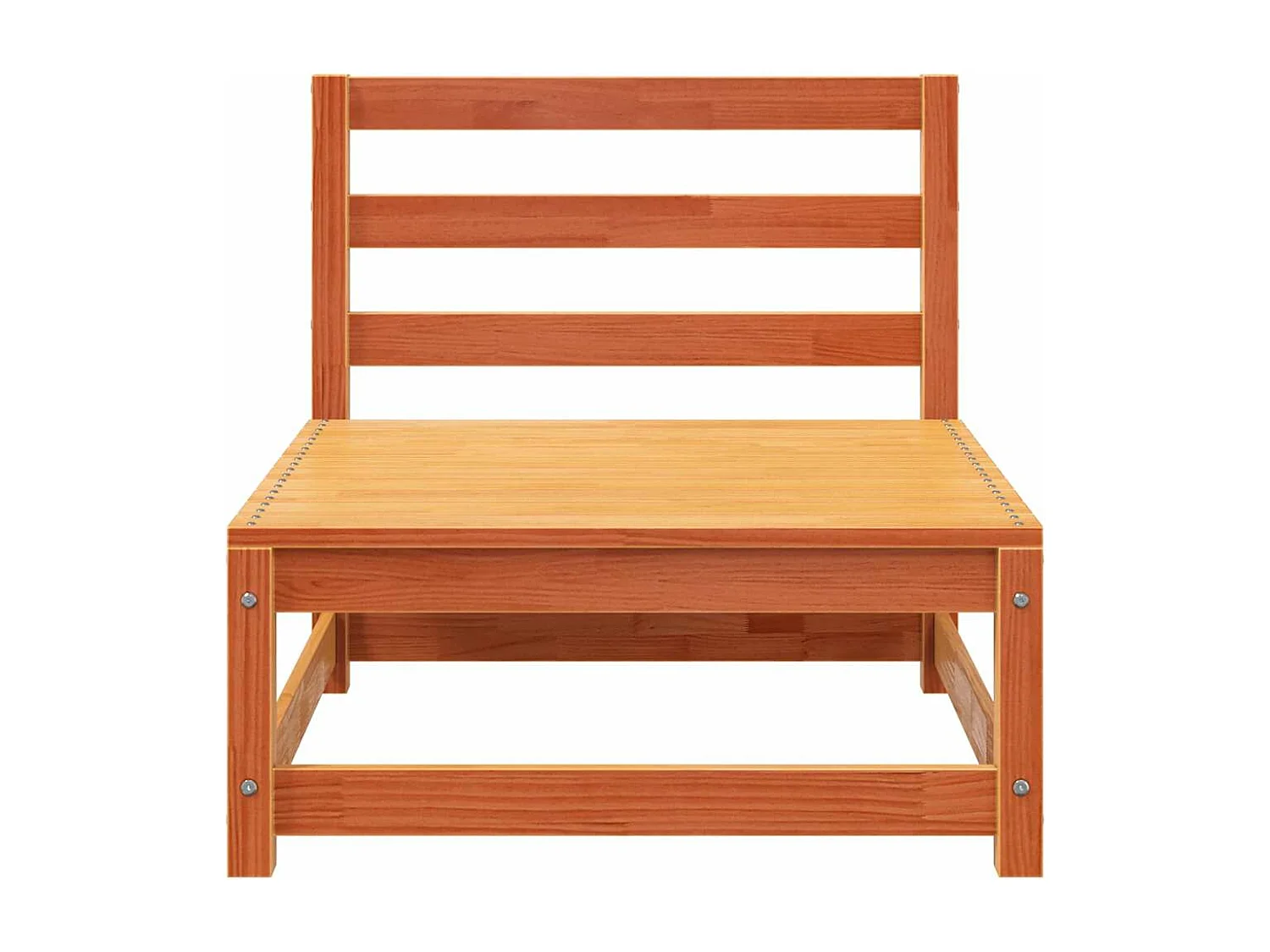 Canapé de jardin sans accoudoirs repose-pieds bois pin massif