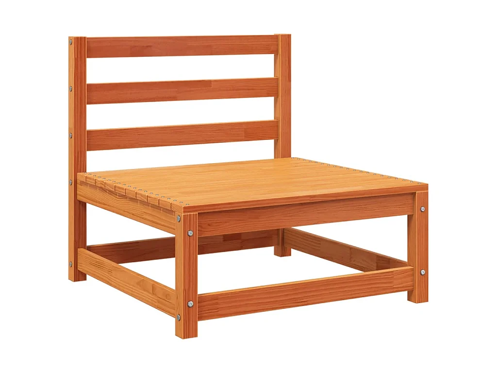 Canapé de jardin sans accoudoirs repose-pieds bois pin massif