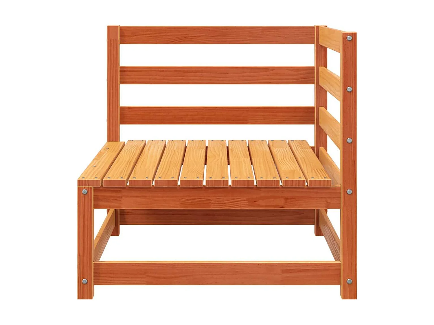 Garten-Ecksofas 2 Stk. Wachsbraun 70x70x67 cm Massivholz Kiefer