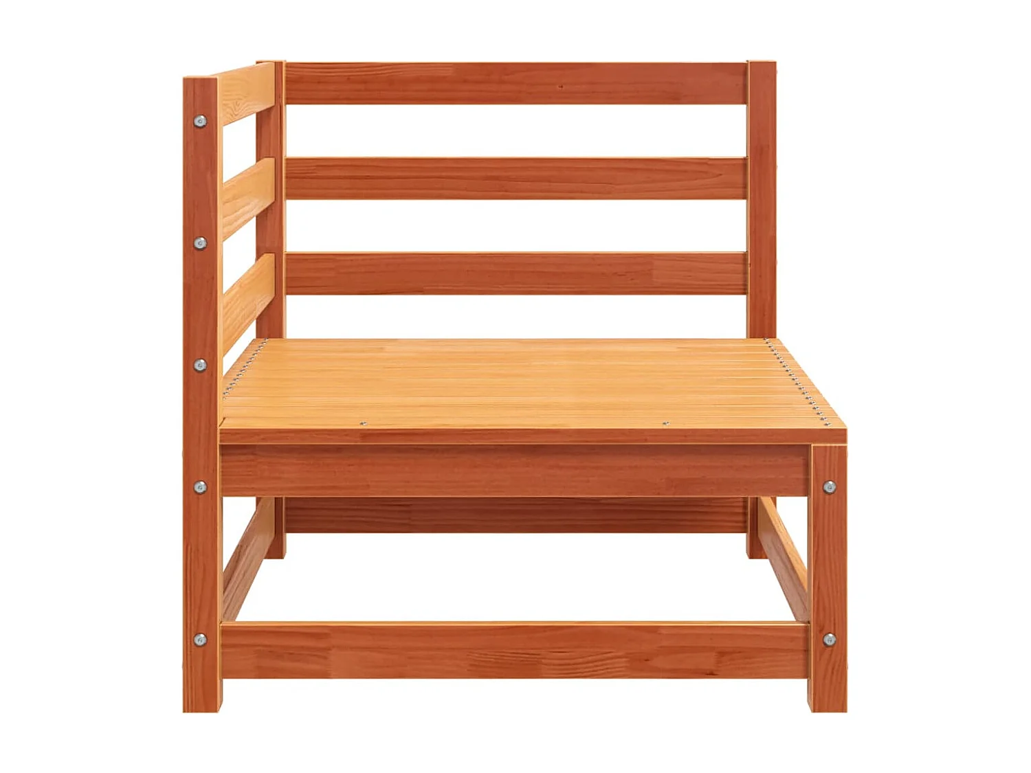 Garten-Ecksofas 2 Stk. Wachsbraun 70x70x67 cm Massivholz Kiefer