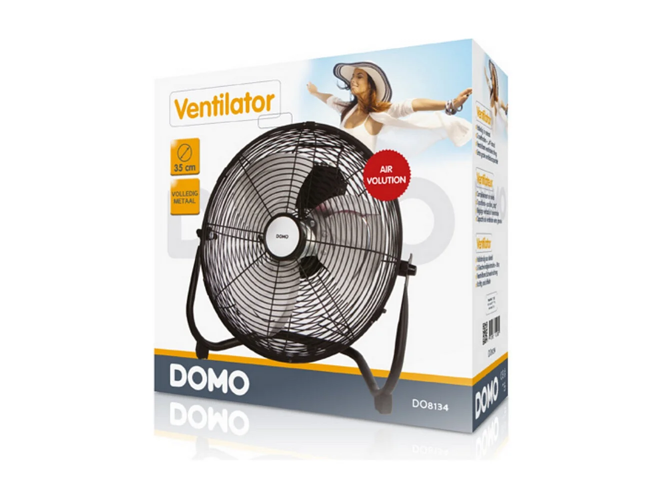 Domo Brasseur d'air 35cm 65w 3 vitesses noir - DO8134